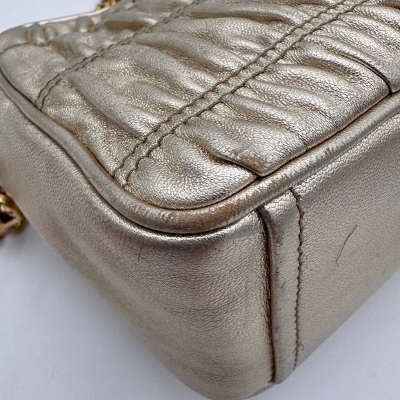 PRADA Nappa Gaufre Camera Bag Gold - Picture 10 of 12